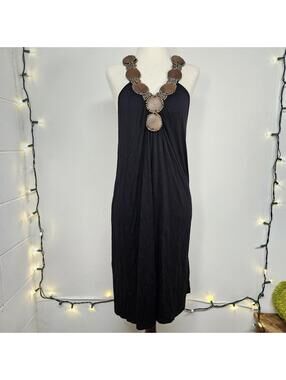 Vintage max studio medium dress beaded neckline